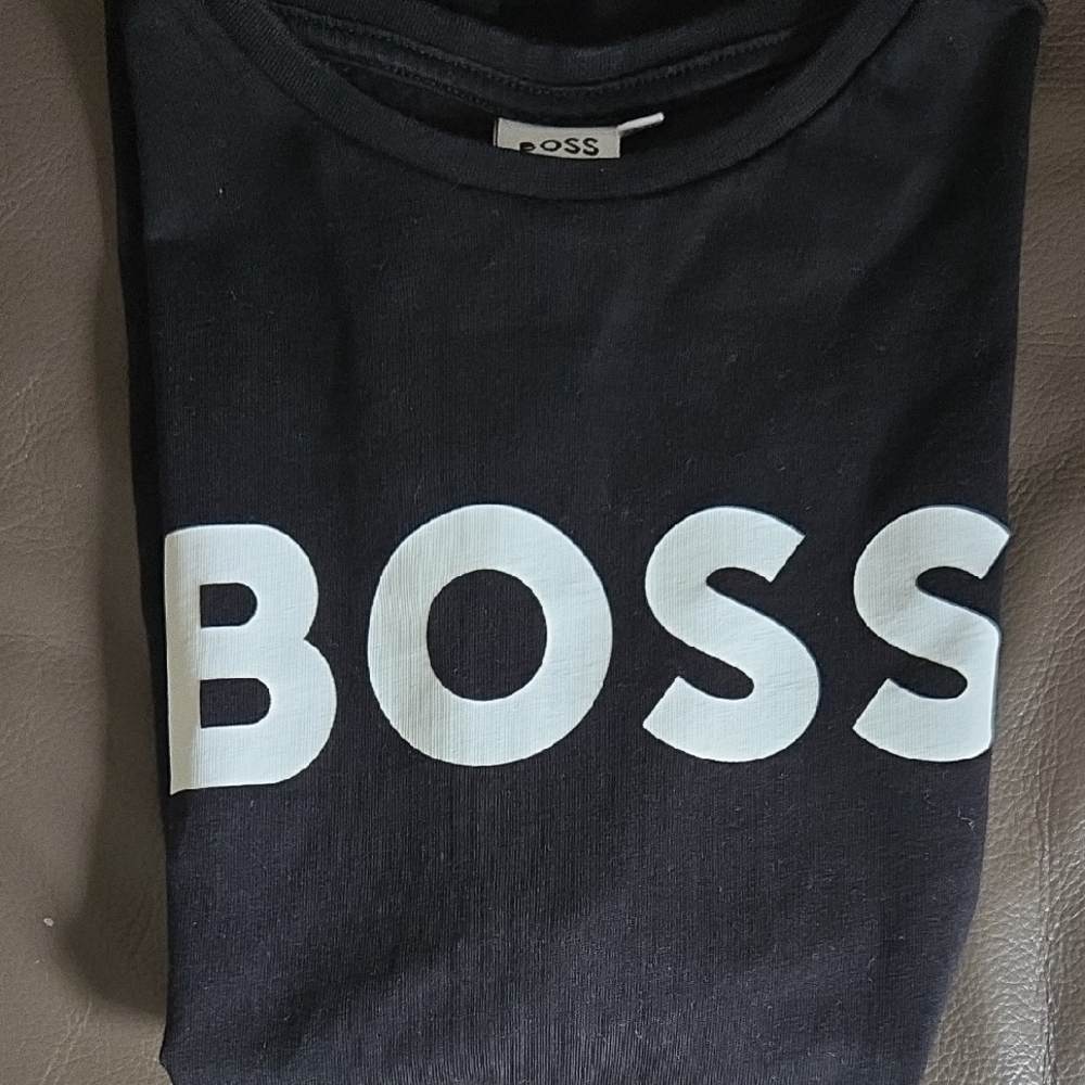 Boss Black Tee with White Logo